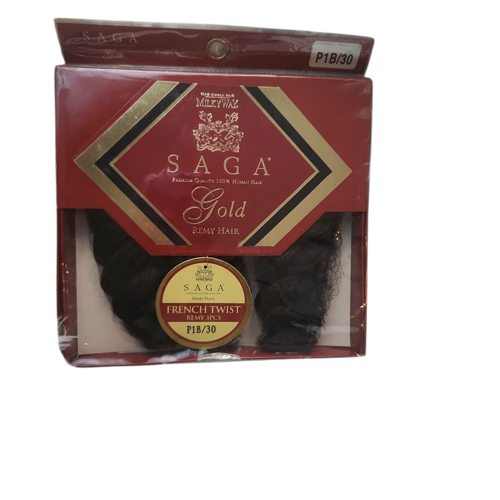 Milky Way Saga Gold Remy Hair  French Twist REMY 3PCS Extensions P1B/30